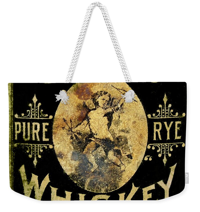 Cupid Whiskey Weekender Tote Bag featuring the photograph Cupid Whiskey by Jon Neidert