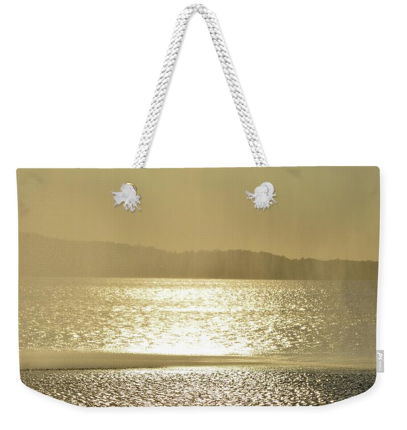 Abstract Weekender Tote Bag featuring the photograph Curtain Of Water by Lyle Crump