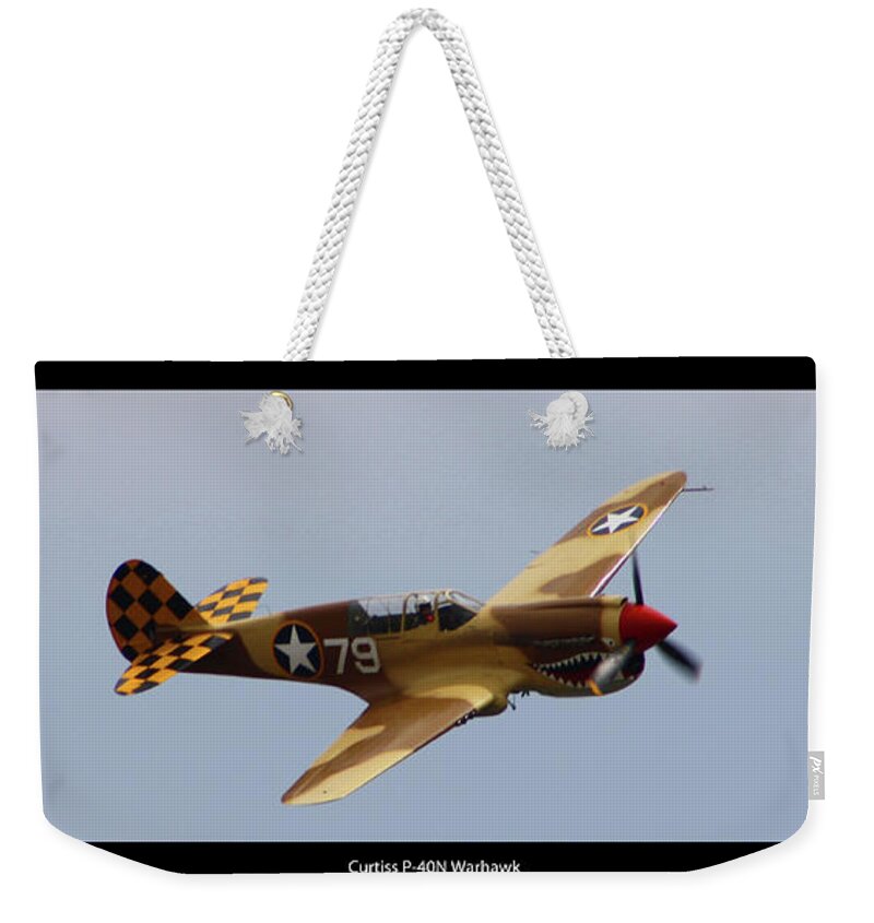 Curtis Weekender Tote Bag featuring the photograph Curtis P-40N Warhawk by Tommy Anderson