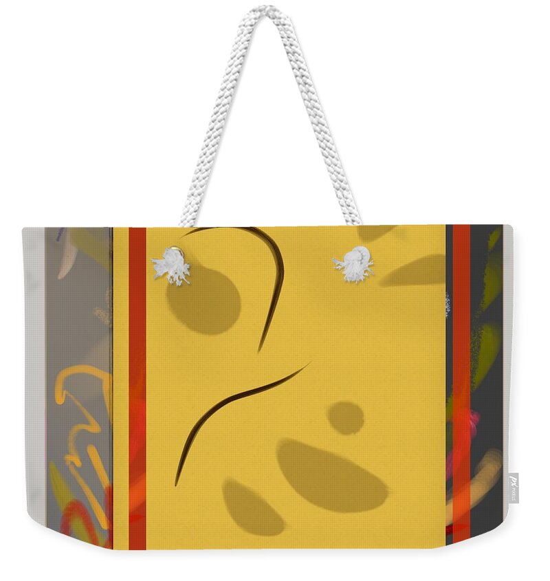 Abstract Weekender Tote Bag featuring the digital art Curve Curve Curve 21 by Janis Kirstein
