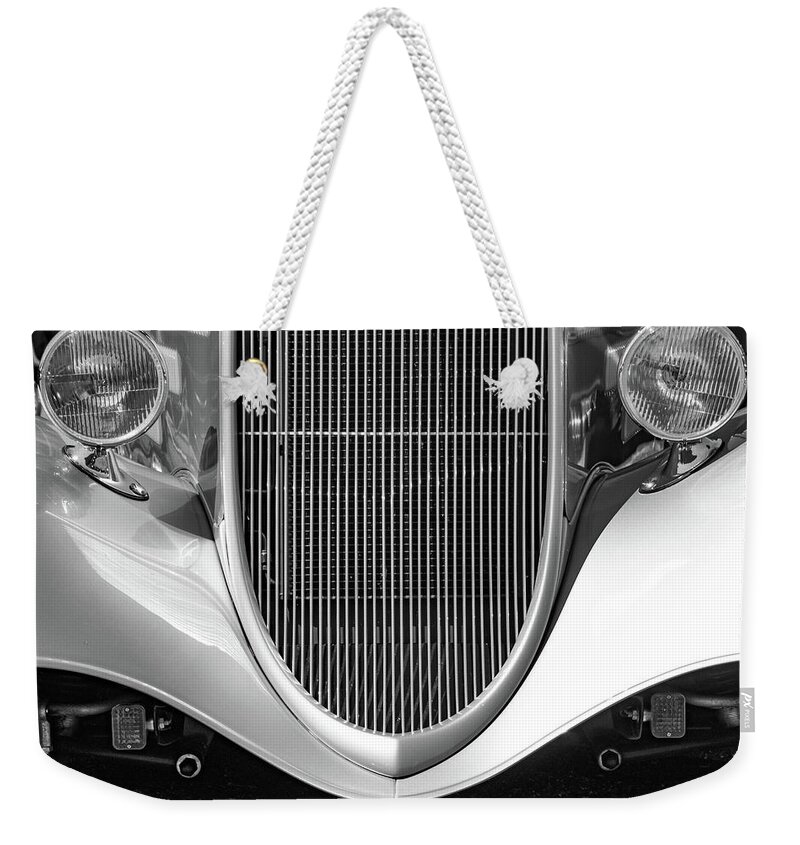 Antique Car Weekender Tote Bag featuring the photograph Curves by Holly Ross