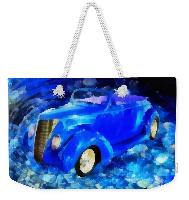 Customized Cars Weekender Tote Bag featuring the mixed media Custom Car by Joseph Hollingsworth