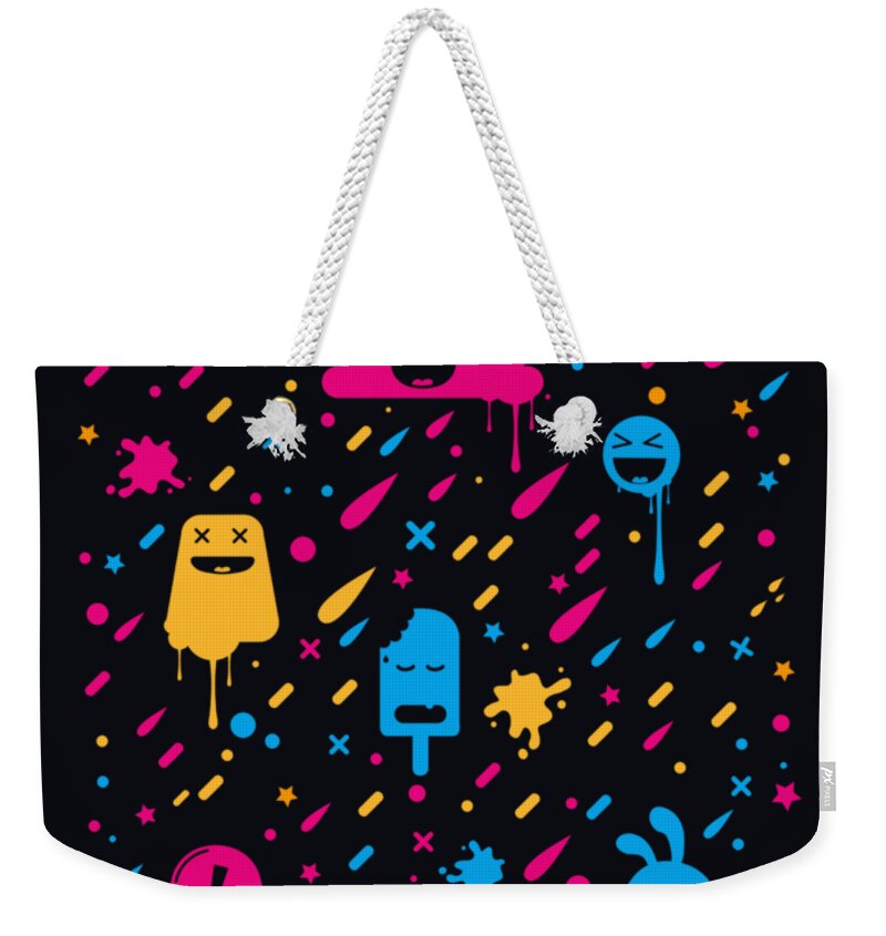 Cute Weekender Tote Bag featuring the digital art Cute Color Stuff by Philipp Rietz