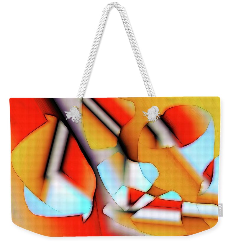 Glow Weekender Tote Bag featuring the digital art Cutouts by Ron Bissett