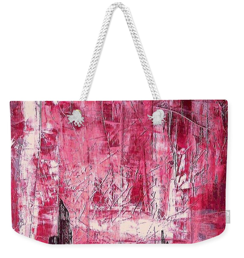  Weekender Tote Bag featuring the painting D13 - christine II by KUNST MIT HERZ Art with heart