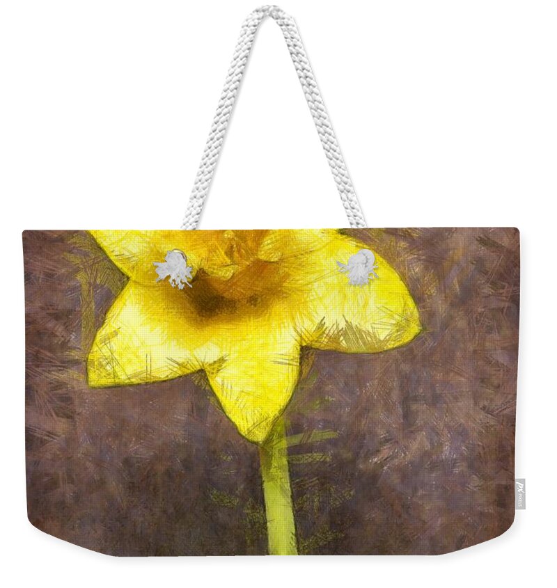 Spring Weekender Tote Bag featuring the photograph Daffodil Pencil by Edward Fielding