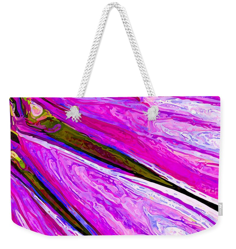 Nature Weekender Tote Bag featuring the digital art Daisy Petal Abstract 1 by ABeautifulSky Photography by Bill Caldwell