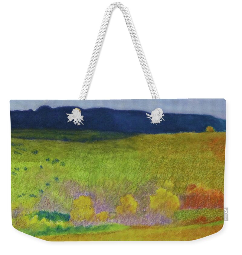 North Dakota Weekender Tote Bag featuring the painting Dakota Dream by Cris Fulton