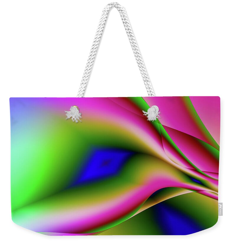 Abstract Weekender Tote Bag featuring the painting Dalliance by Mindy Sommers