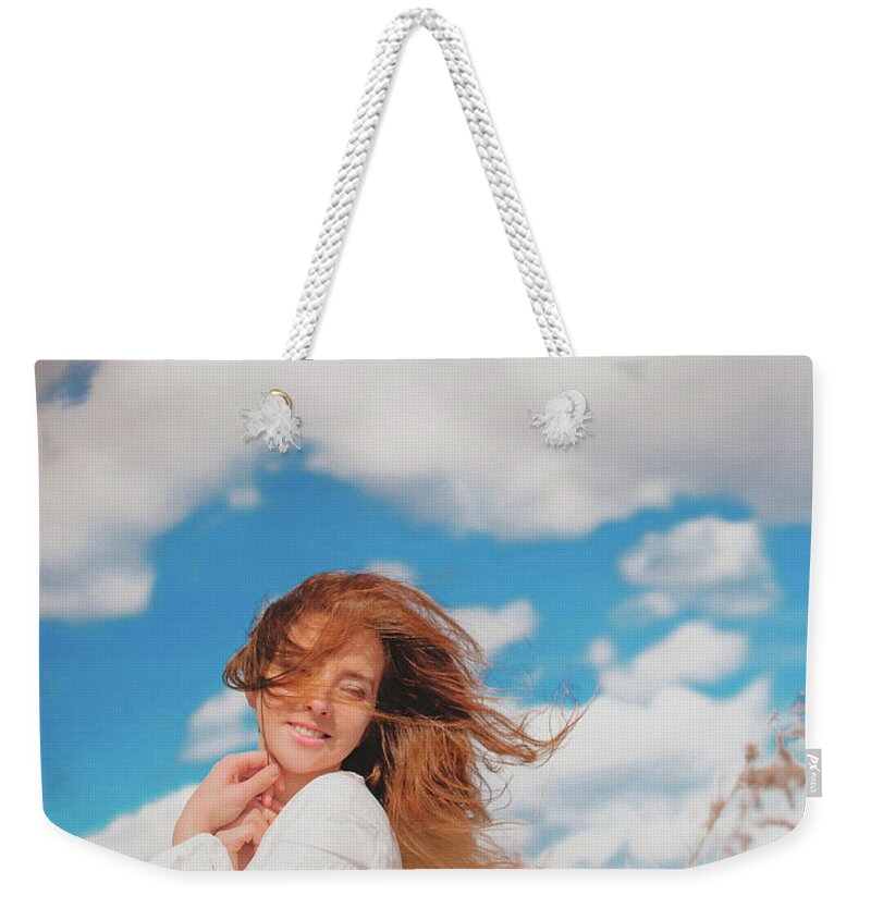 Russian Artists New Wave Weekender Tote Bag featuring the photograph Dance with Wind by Vit Nasonov
