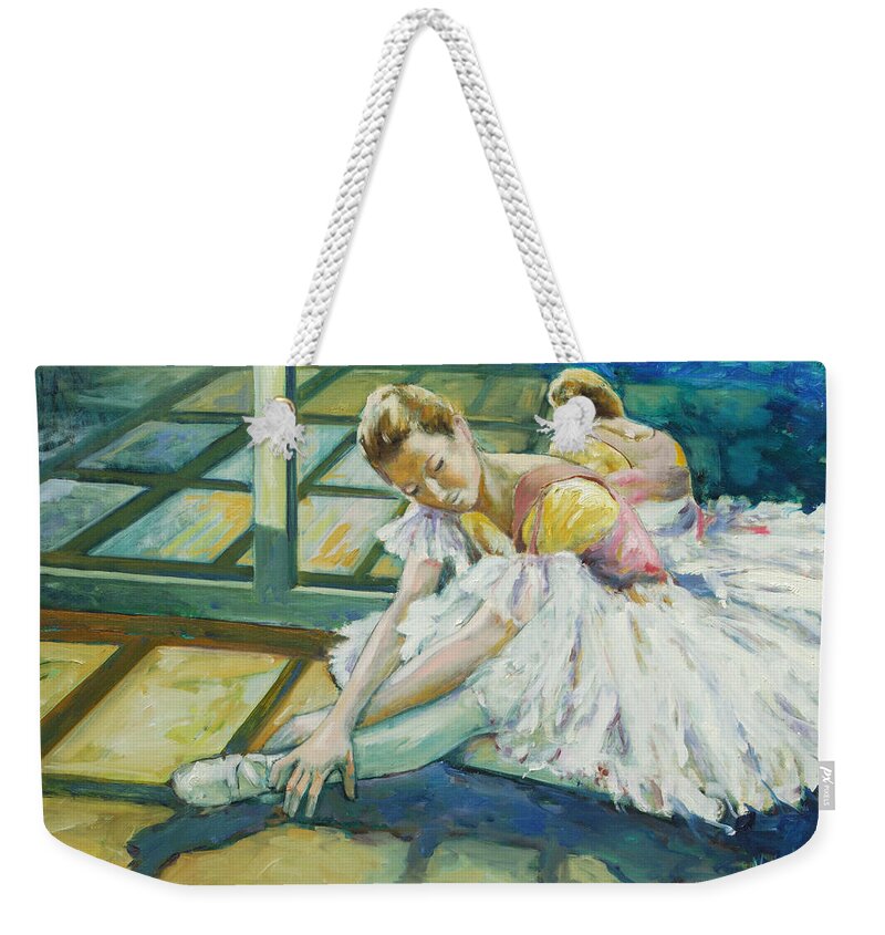 Glass Weekender Tote Bag featuring the painting Dancer by Rick Nederlof