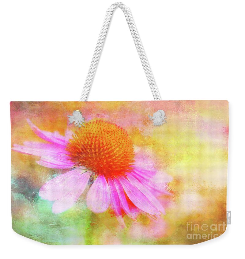 Coneflower Weekender Tote Bag featuring the photograph Dancing Coneflower Abstract by Anita Pollak
