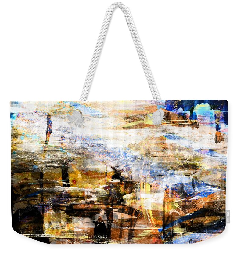 Abstract Weekender Tote Bag featuring the digital art Dancing In The Light by Art Di