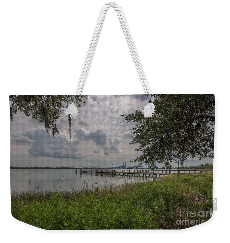 Daniel Island Weekender Tote Bag featuring the photograph Daniel Island Waterfront by Dale Powell