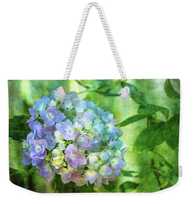 Impressionist Weekender Tote Bag featuring the photograph Dappled Light Hydrangea 2300 IDP_2 by Steven Ward