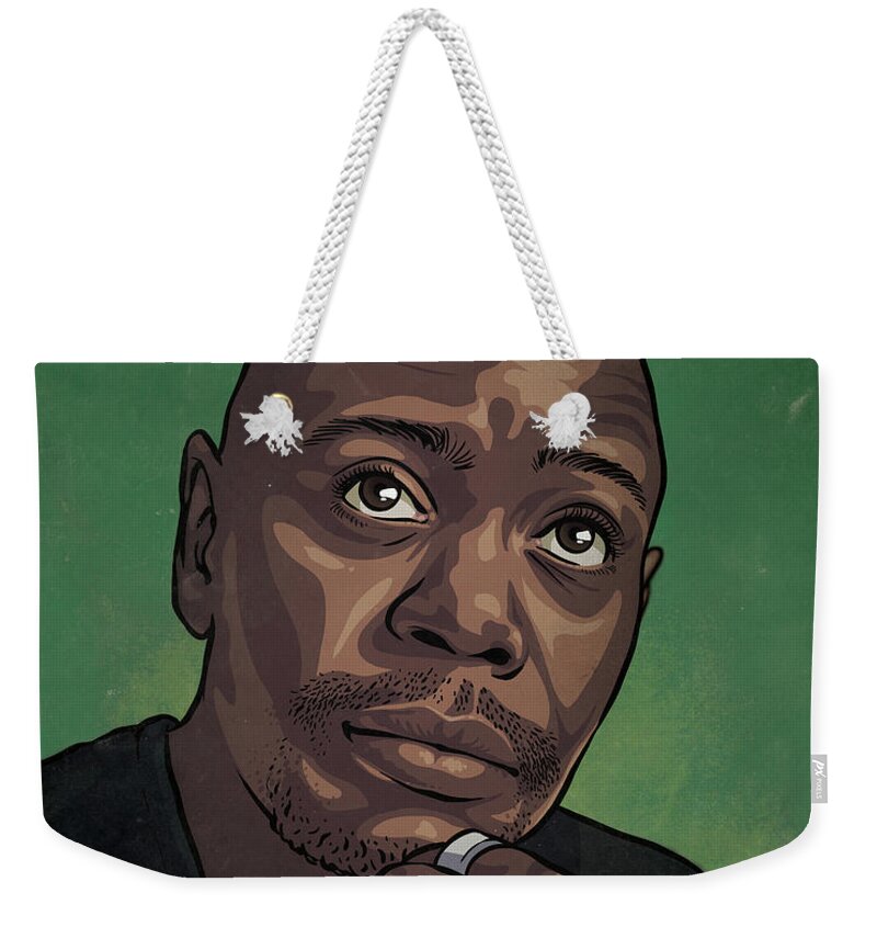 Dave Chappelle Weekender Tote Bag featuring the drawing Dave Chappelle by Miggs The Artist