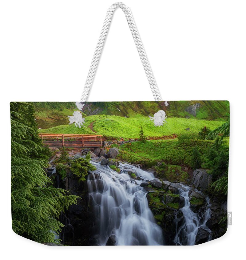 Myrtle Falls Weekender Tote Bag featuring the photograph Dawn at Myrtle Falls by Ryan Manuel