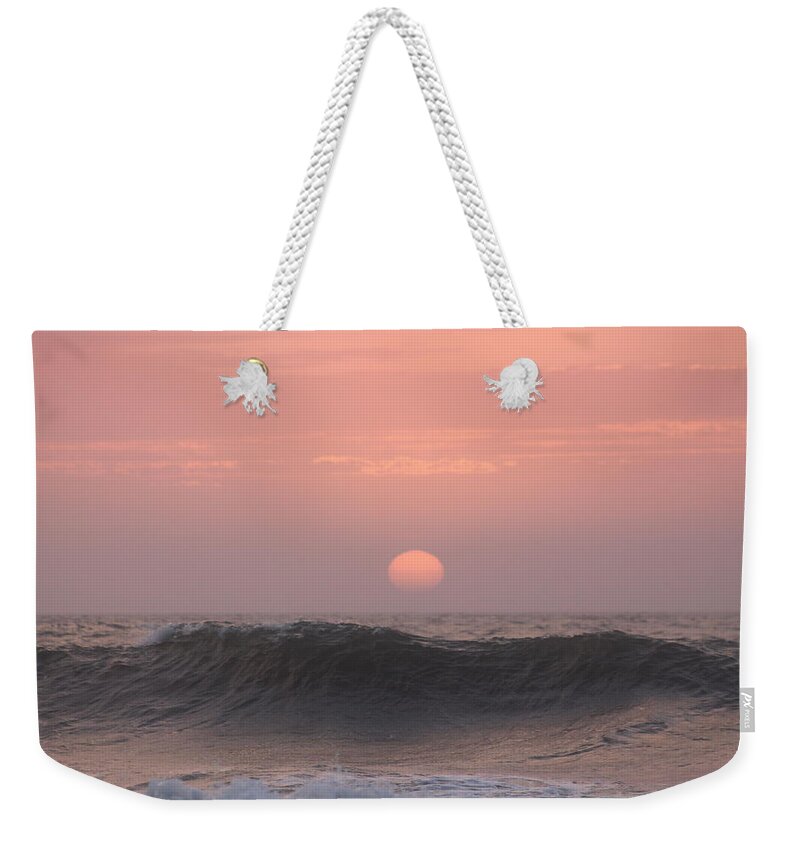 Sun Weekender Tote Bag featuring the photograph Dawning Pink by Robert Banach