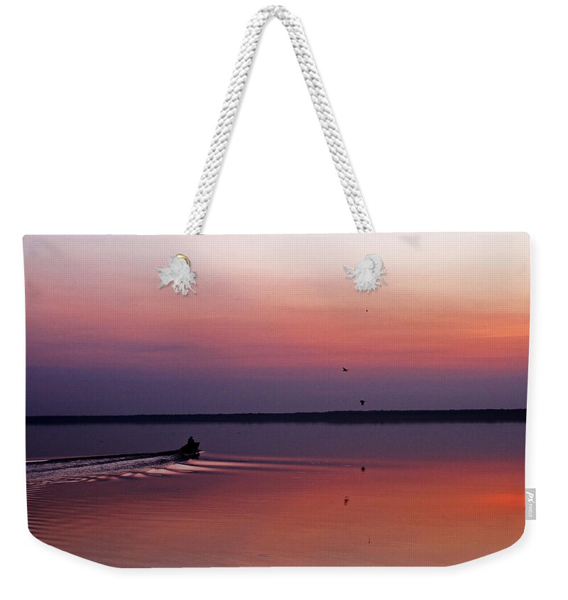 Lake Weekender Tote Bag featuring the photograph Dawn's Early Light by Farol Tomson