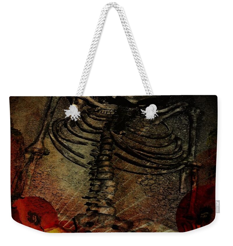 Skeleton Weekender Tote Bag featuring the digital art Day of the Dead by Delight Worthyn