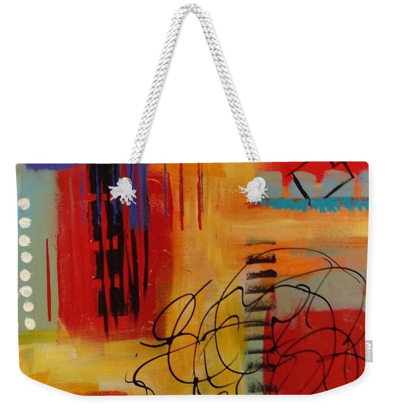 Abstractpaintings Weekender Tote Bag featuring the painting Day Two...30 in 30 Challenge by Suzzanna Frank