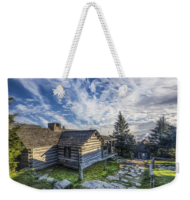Appalachia Weekender Tote Bag featuring the photograph Daybreak at Mt LeConte by Debra and Dave Vanderlaan