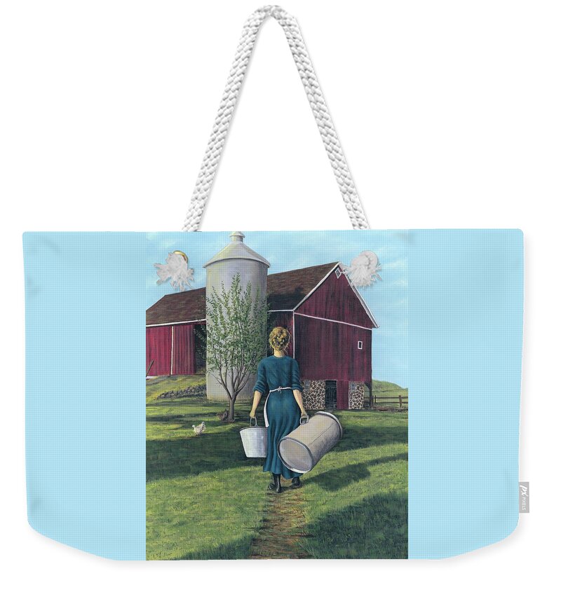 Days Gone By Weekender Tote Bag featuring the painting Days Gone By by Sheri Jo Posselt