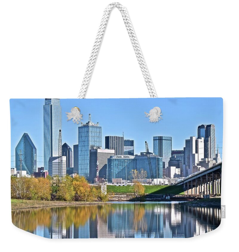 Dallas Weekender Tote Bag featuring the photograph Daytime in Dallas by Frozen in Time Fine Art Photography