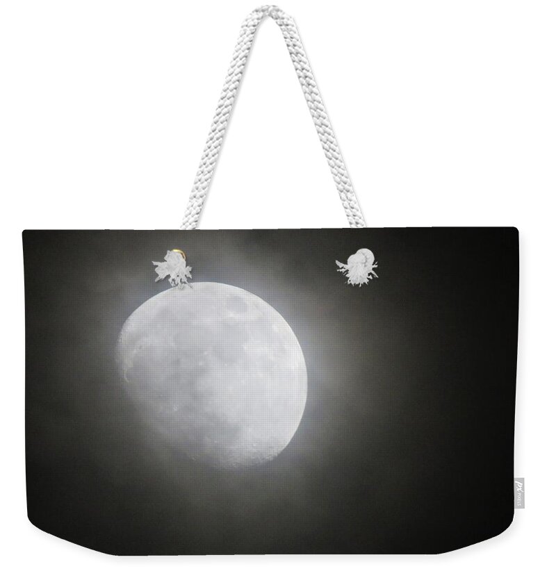 Kathy Long Weekender Tote Bag featuring the photograph Daytona Moon by Kathy Long