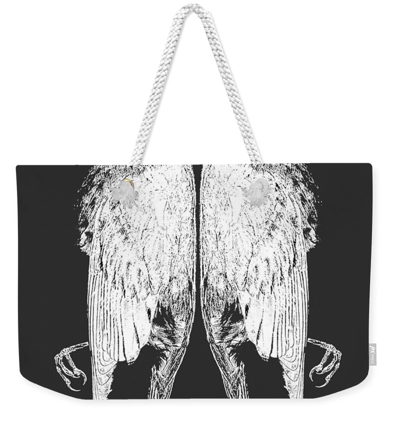 Birds Weekender Tote Bag featuring the photograph Dead Birds Tee White by Edward Fielding