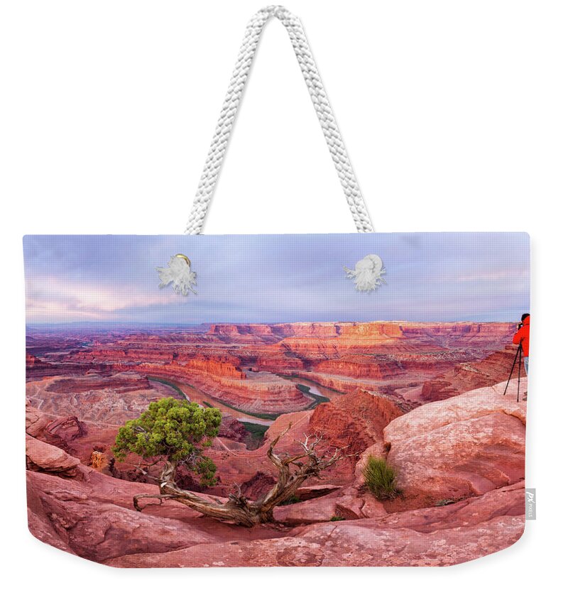 American Weekender Tote Bag featuring the photograph Dead Horse Point Panorama by Alex Mironyuk