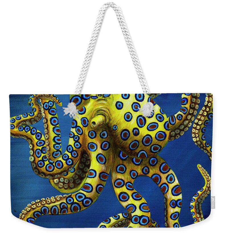 Rebecca Weekender Tote Bag featuring the painting Dead Ringer by Rebecca Parker