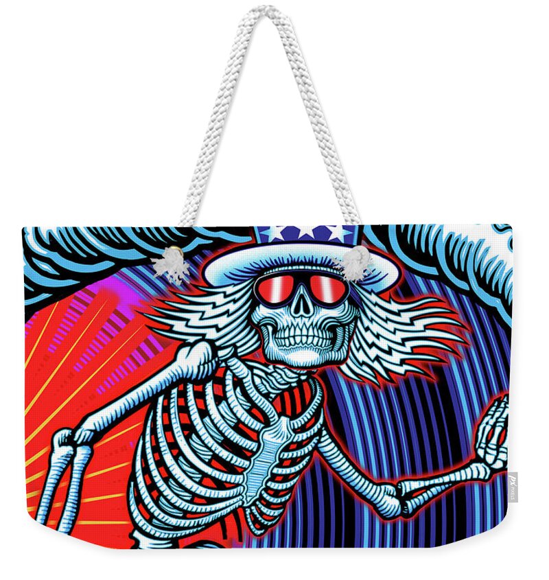 Surfing Weekender Tote Bag featuring the digital art Deadhead Surfer by The Bear