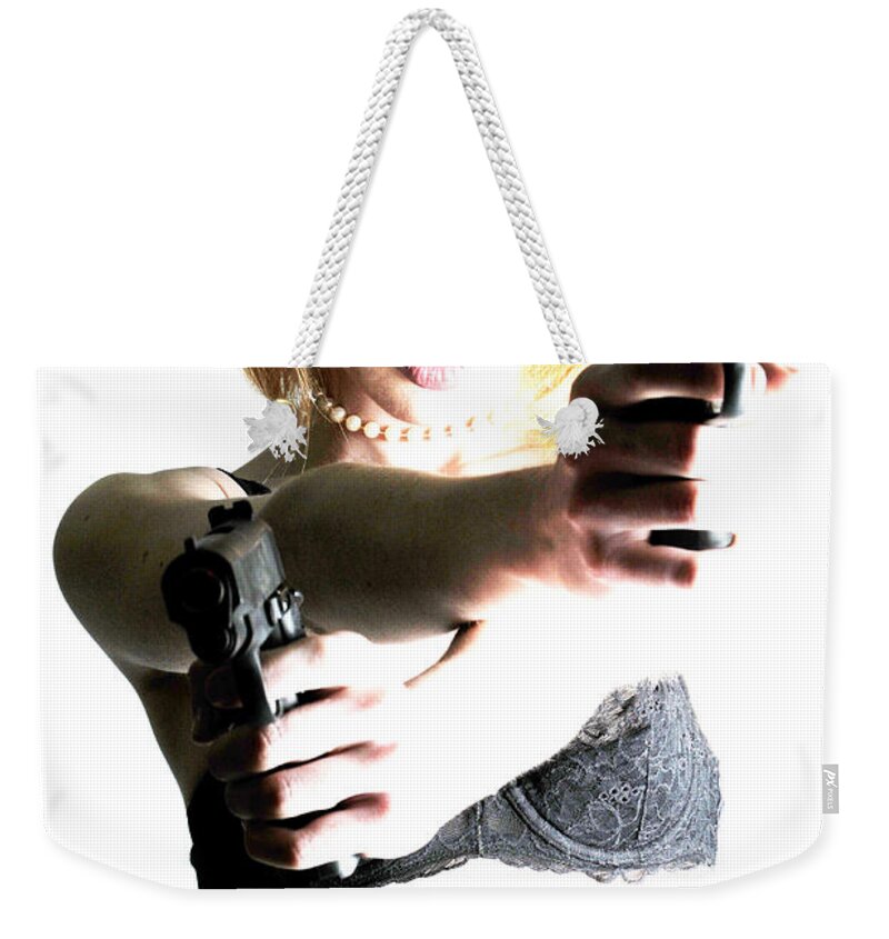 Artistic Weekender Tote Bag featuring the photograph Deadly blonde by Robert WK Clark