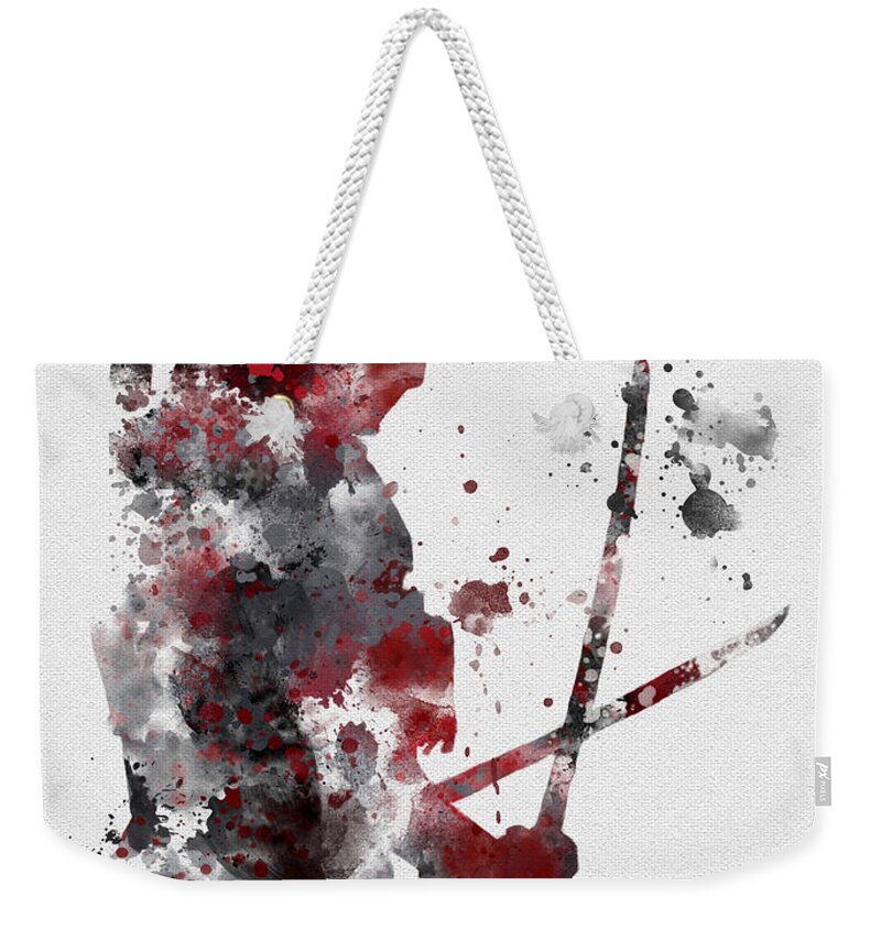 Deadpool Weekender Tote Bag featuring the mixed media Deadpool by My Inspiration
