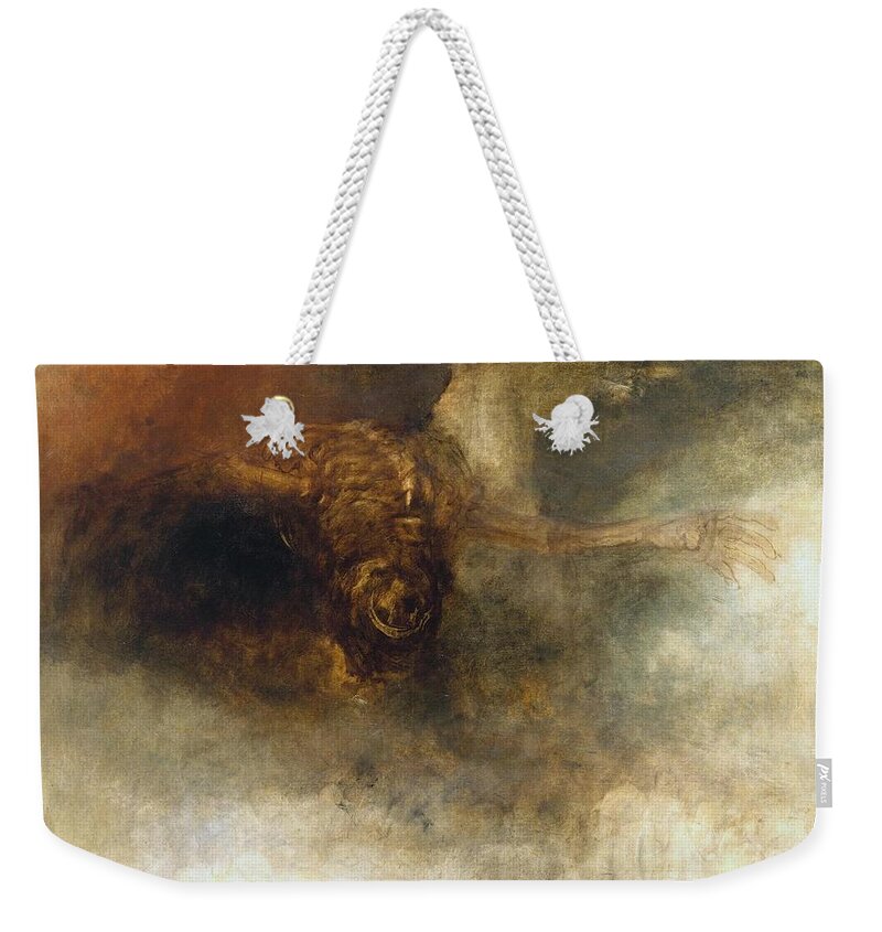Joseph Mallord William Turner 1775�1851  Death On A Pale Horse Weekender Tote Bag featuring the painting Death on a Pale Horse by Joseph Mallord William
