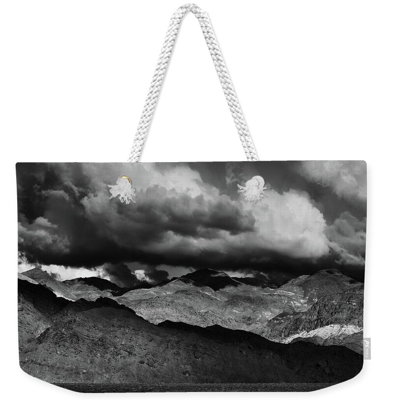 Death Valley National Park Weekender Tote Bag featuring the photograph Death Valley Black and White by Kyle Hanson