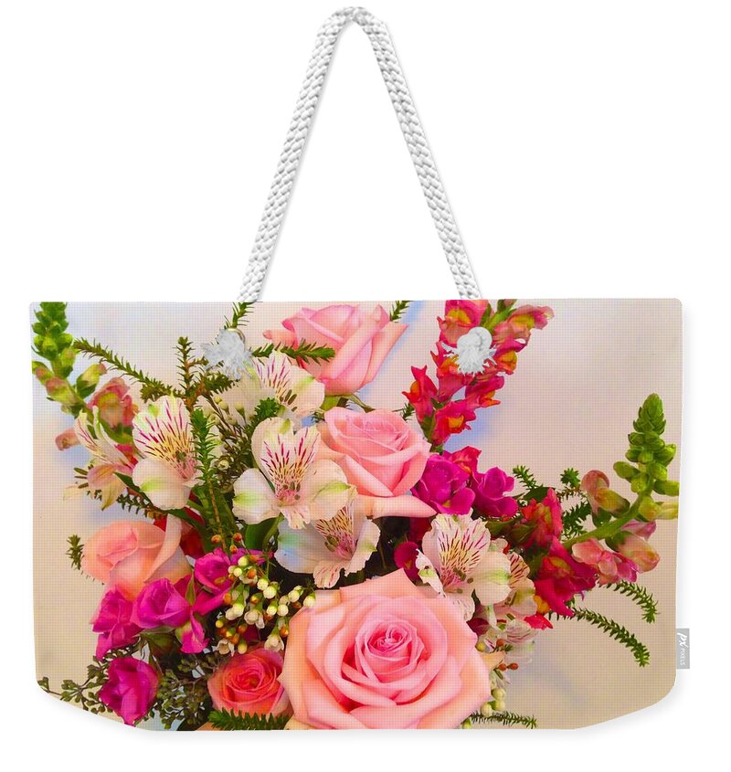  Weekender Tote Bag featuring the photograph Debi's Bouquet by Polly Castor