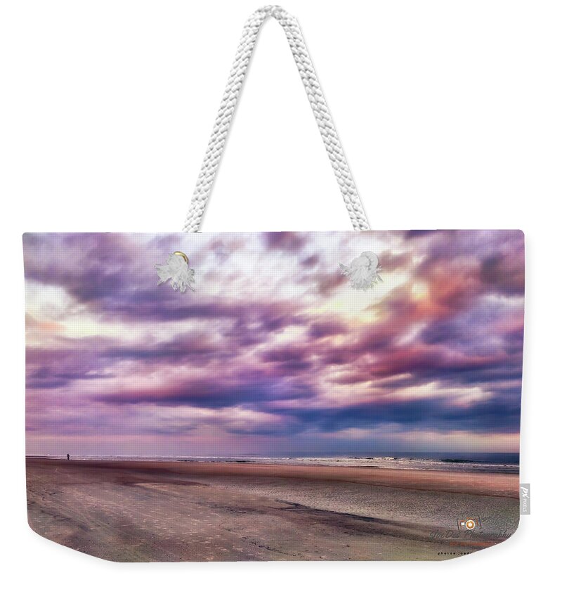 St Augustine Weekender Tote Bag featuring the photograph December Beach Evening by Joseph Desiderio