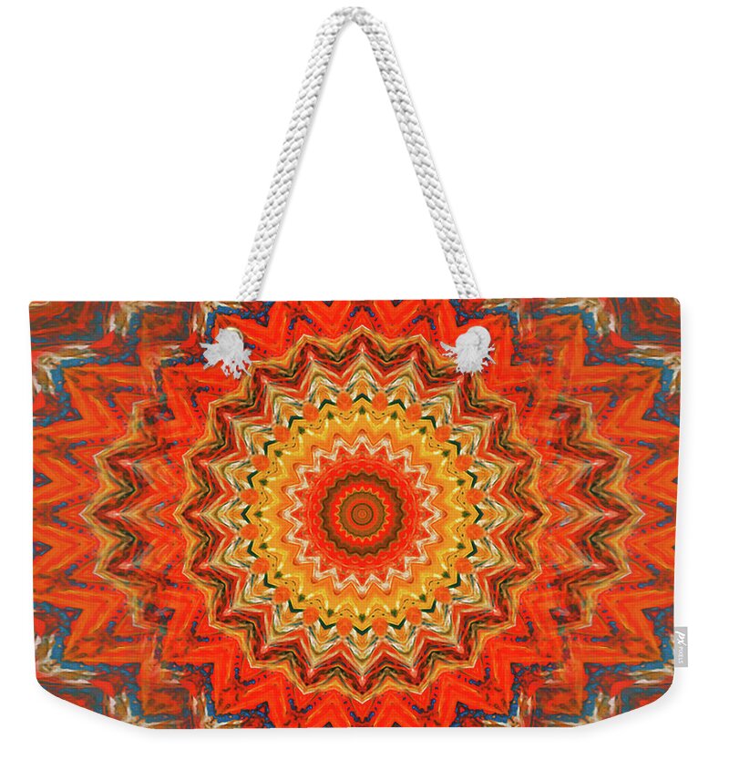 Patternart By Linda Weekender Tote Bag featuring the painting Decorative pattern by Gull G
