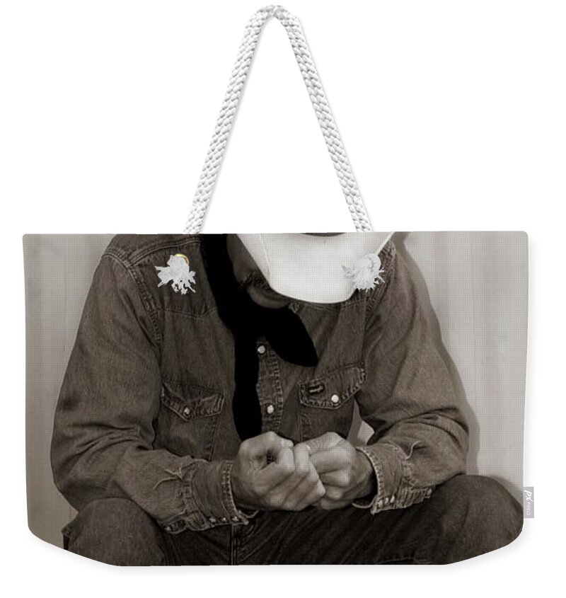 Black Weekender Tote Bag featuring the photograph Dee by Amanda Smith