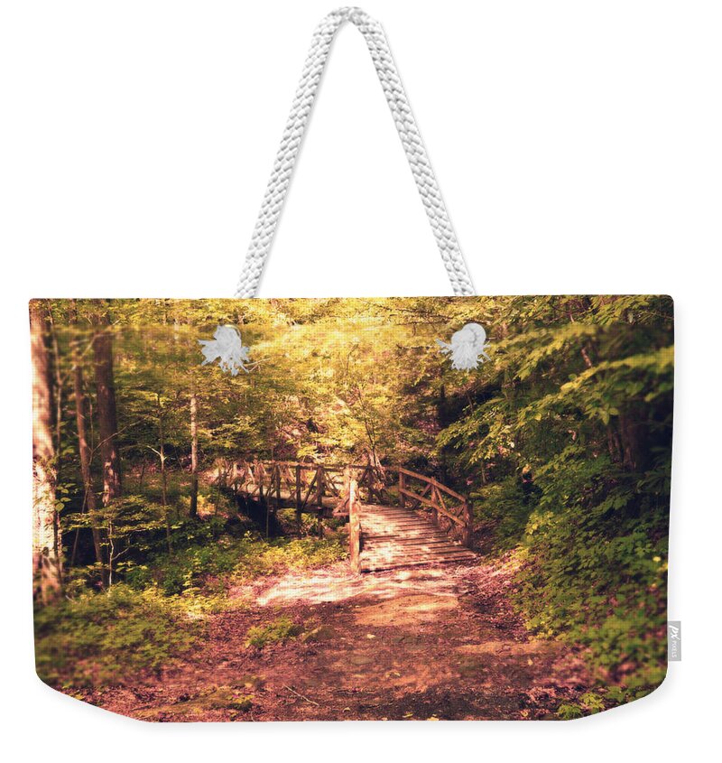 Foot Bridge Weekender Tote Bag featuring the photograph The Enchanted Bridge by Stacie Siemsen