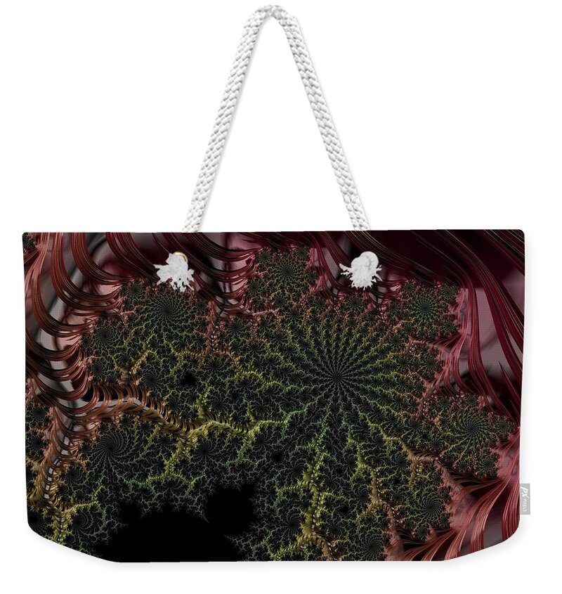 Fractal Weekender Tote Bag featuring the digital art Deep in the Jungle by Paisley O'Farrell