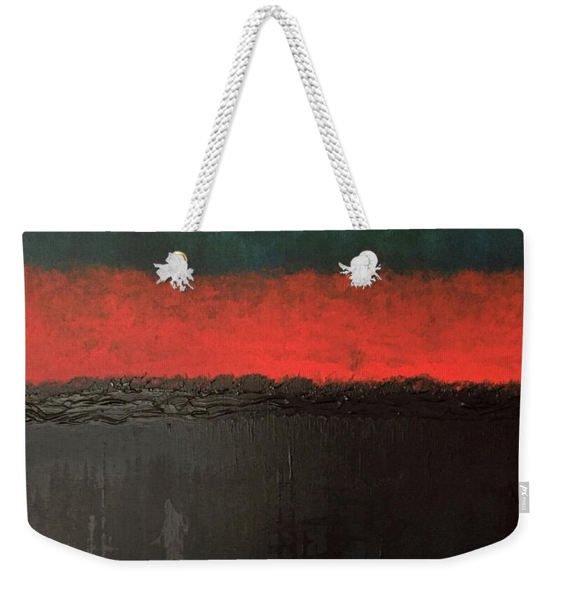 Acrylic Weekender Tote Bag featuring the painting Deep Water by Amanda Sheil