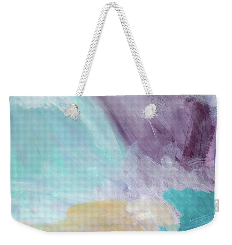 Abstract Weekender Tote Bag featuring the painting Deepest Breath- Abstract Art by Linda Woods by Linda Woods