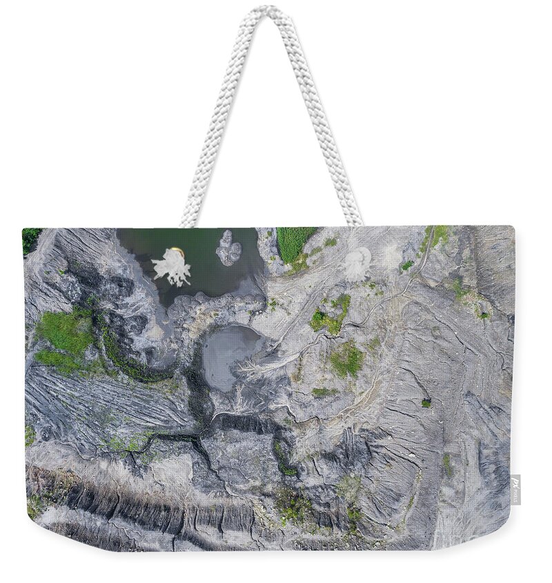 Above Weekender Tote Bag featuring the photograph Degraded landscape old coal mine in south of Poland. by Mariusz Prusaczyk