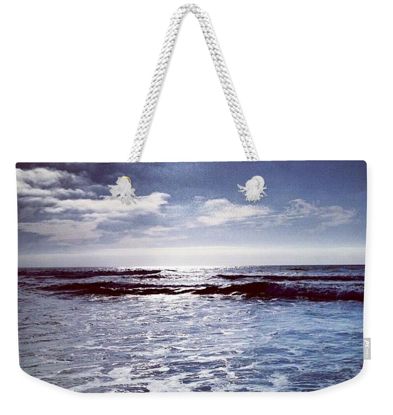 Pacific Ocean Weekender Tote Bag featuring the photograph Del Mar Storm by Denise Railey