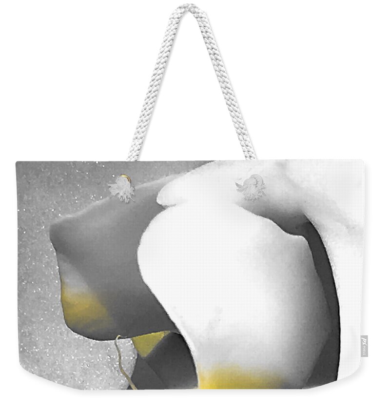 Orchid Weekender Tote Bag featuring the photograph Delicate as Egg Yolk #2 by Sherry Hallemeier