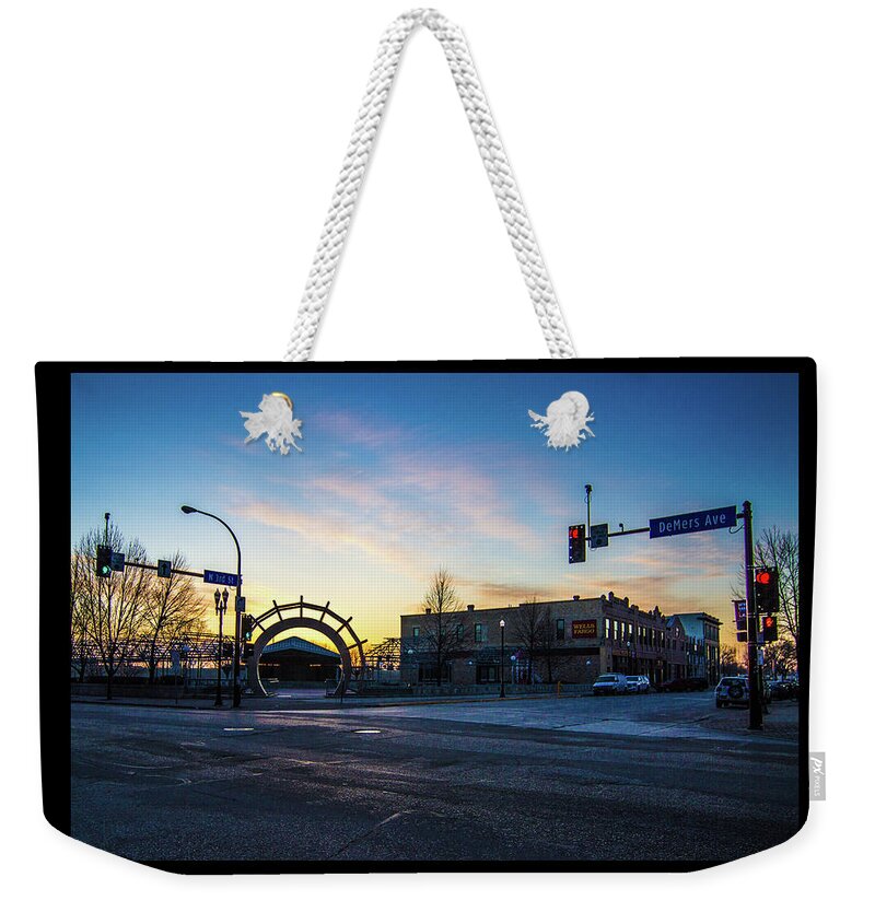 Demers Avenue Weekender Tote Bag featuring the photograph Demers Morning by Jana Rosenkranz