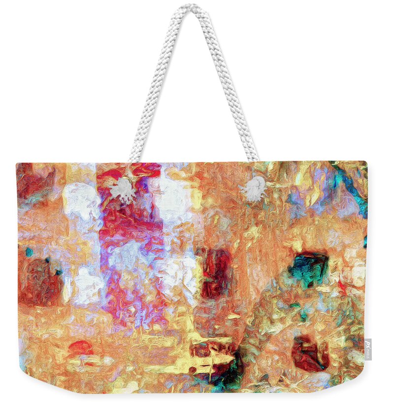 Abstract Weekender Tote Bag featuring the painting Denizens by Dominic Piperata